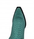Mayra- Turquoise Python/suede top